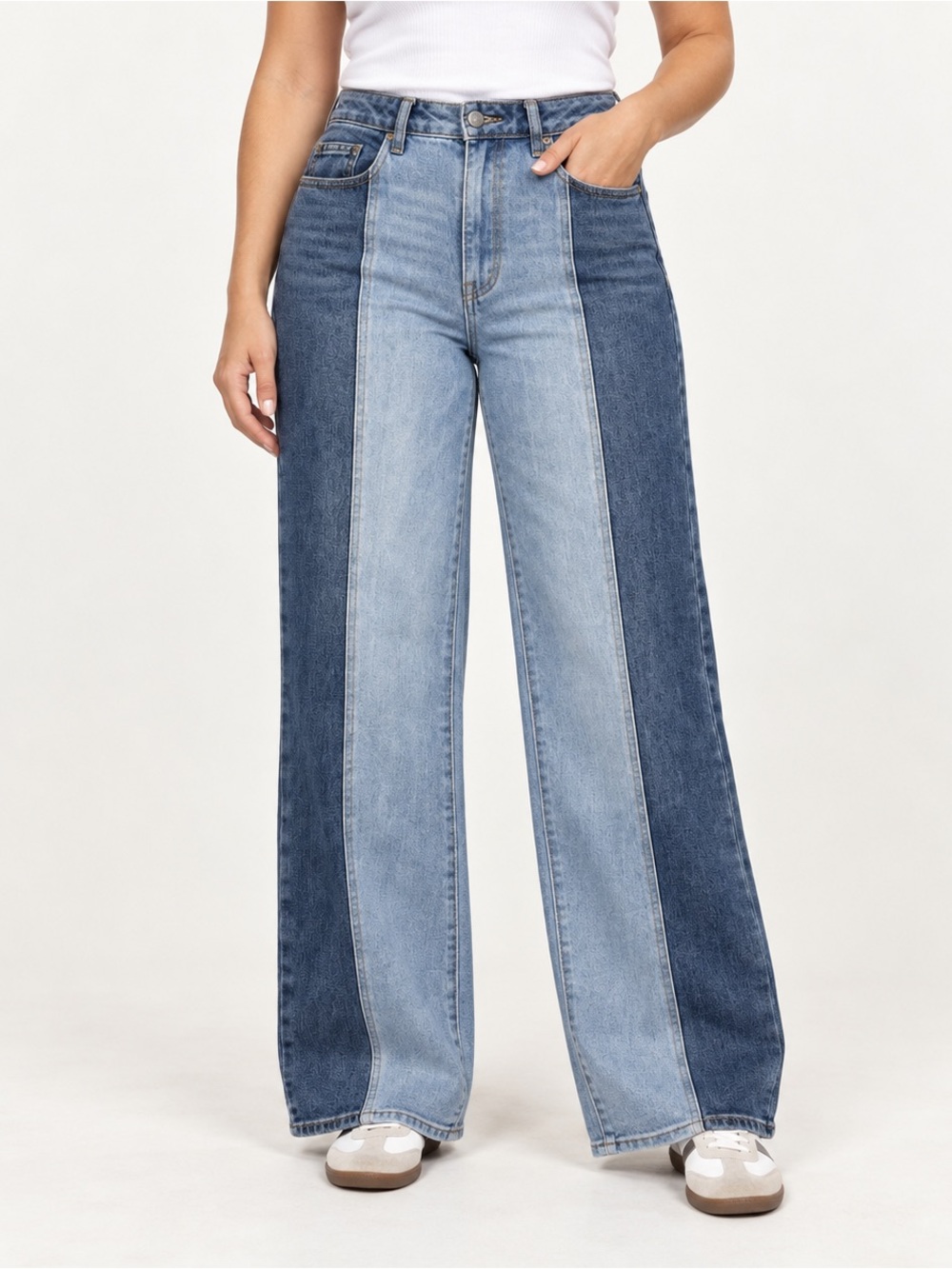 PacSun Two-Tone 90s Boyfriend High-Rise Jeans Size 27